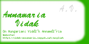 annamaria vidak business card